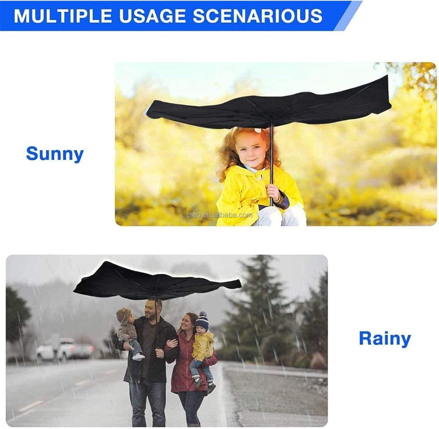 product hot selling car front windshield shades folding uv protection  heat insulation car sunshade umbrella anti ultraviolet parasol-36