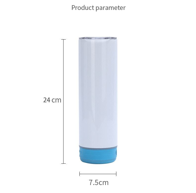 product usb charging bluetooth speaker cup stainless steel detachable sublimation vacuum flask music player thermoses bottle with lid-36