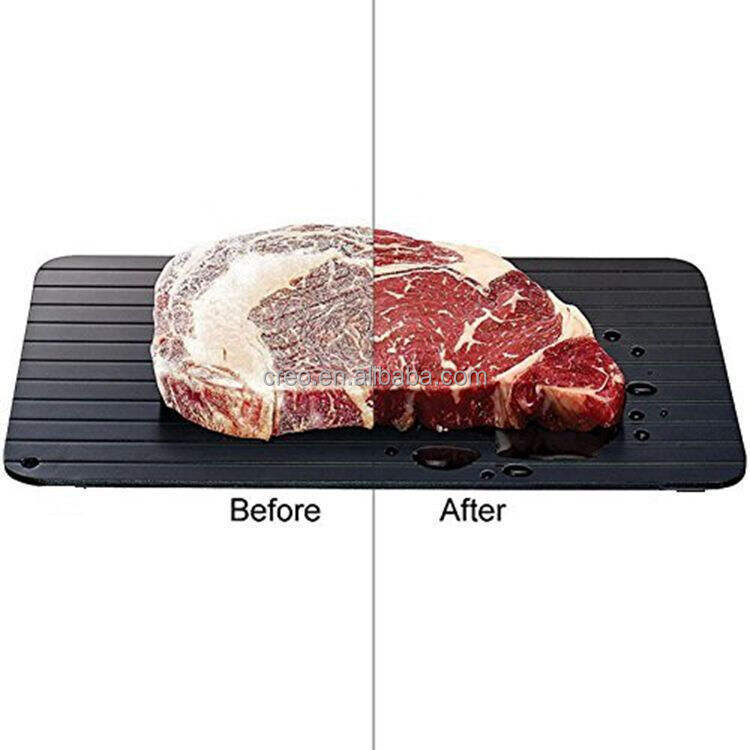 product creative metal fast defrosting tray aluminum meat thawing plate for home kitchen quick thawing frozen food steak-35