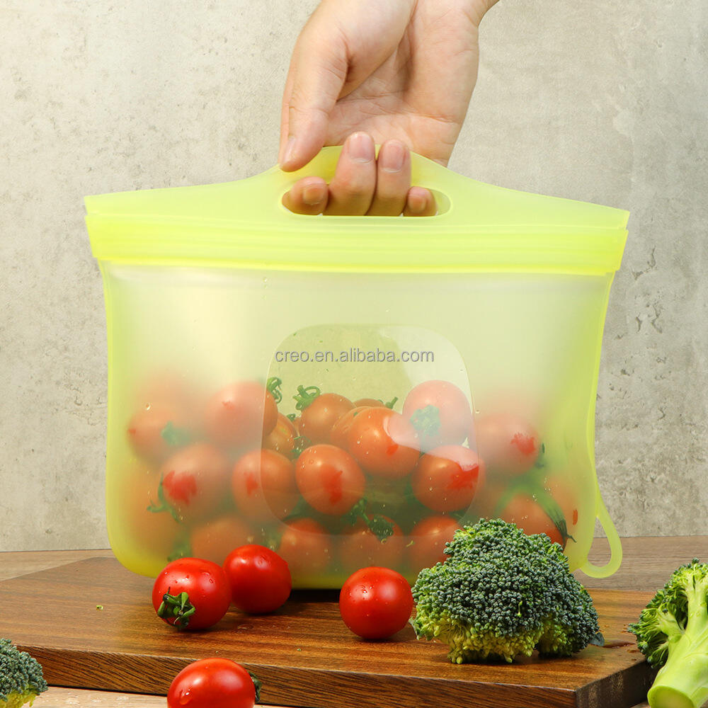 product 100 food grade silicone fresh keeping bags microwaveable food storage bag for kitchen refrigerator meals fruit  vegetables-32