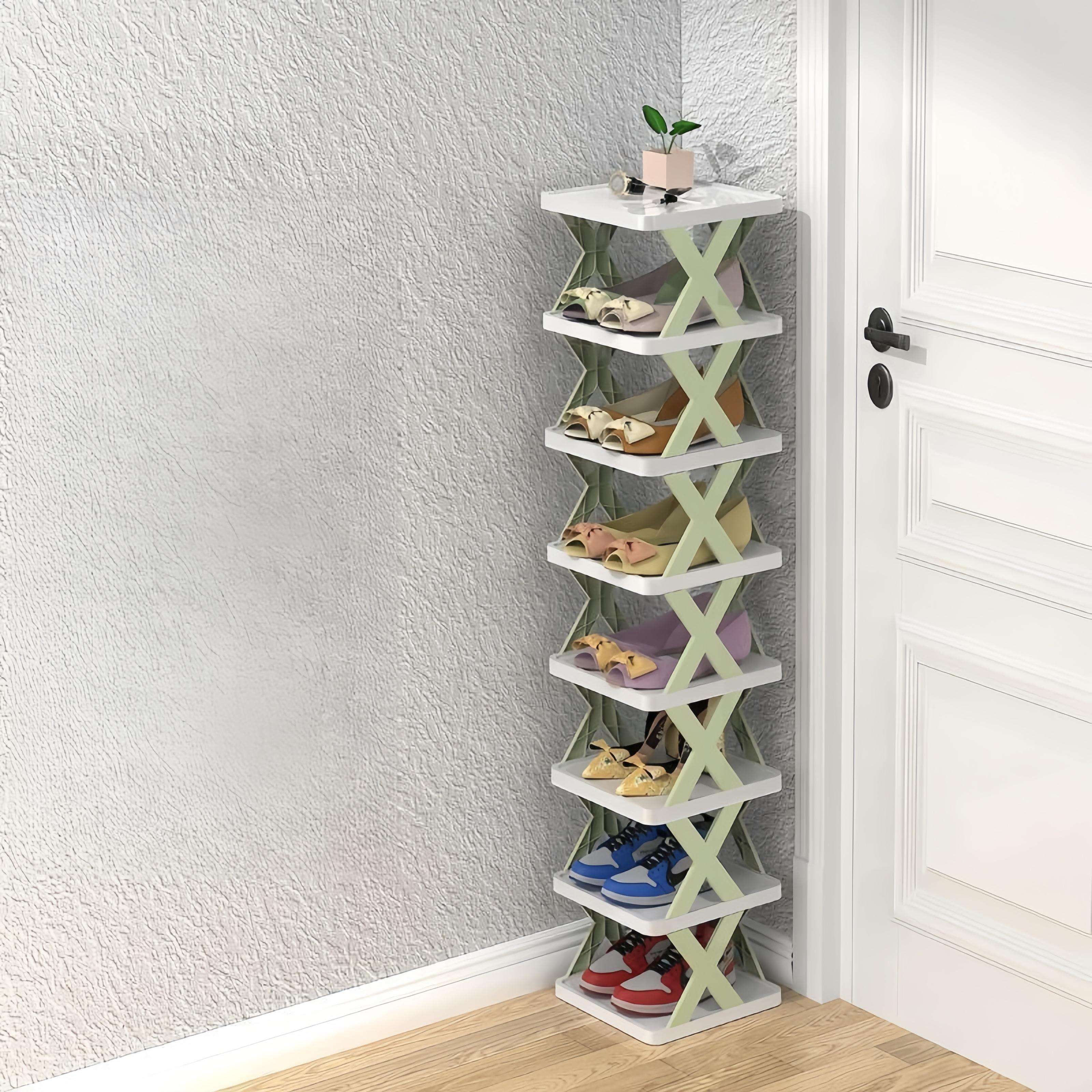 Hot Selling Multi-Layer Shoe Rack Stackable Standing PP Plastic Shoes Storage Organizer Shelf for for Hallway Entrance Bedroom details