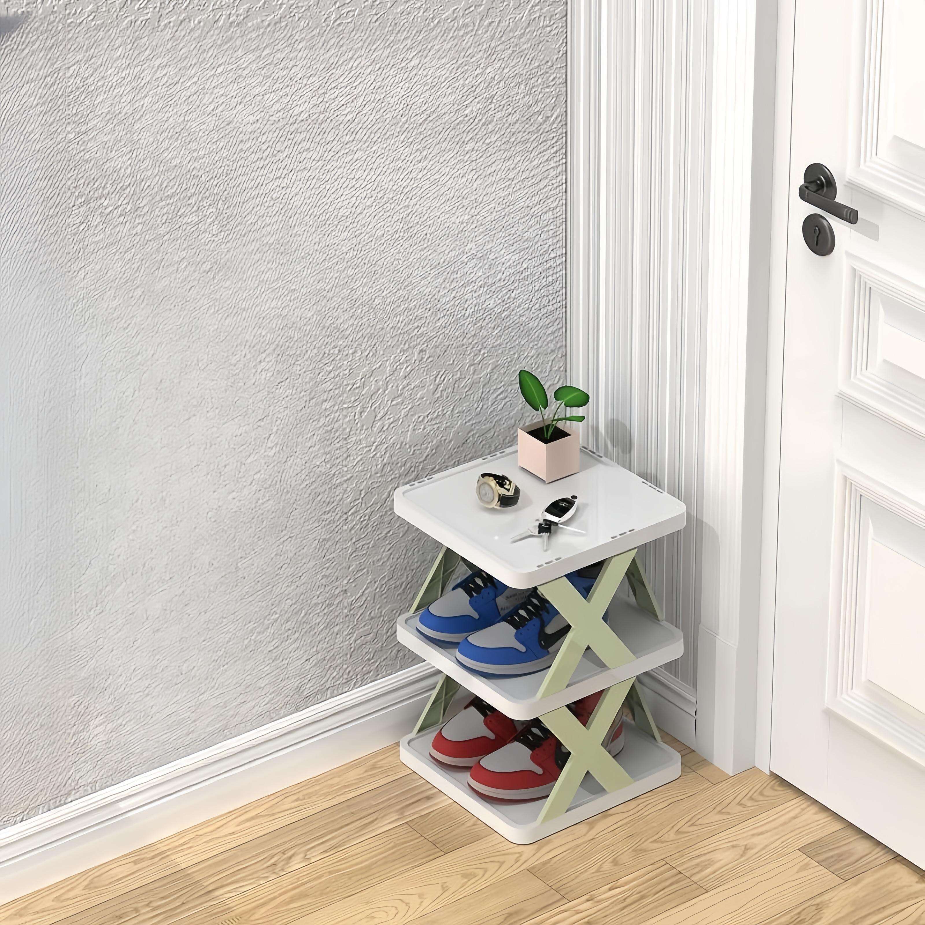 Hot Selling Multi-Layer Shoe Rack Stackable Standing PP Plastic Shoes Storage Organizer Shelf for for Hallway Entrance Bedroom manufacture