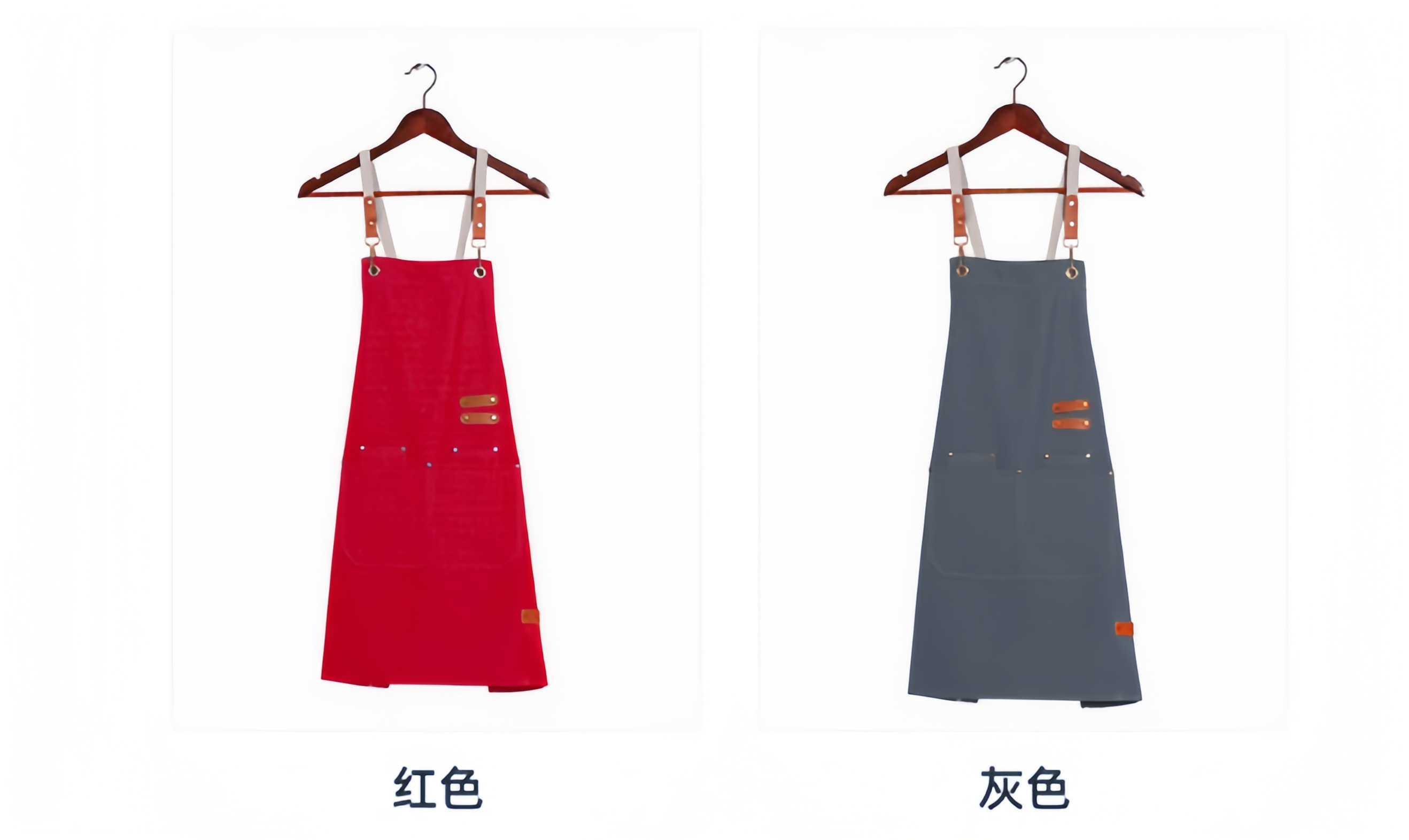 Wholesale Customized Waterproof Oil Resistant Kitchen Canvas Apron with Pockets for Restaurants Coffee Shops Garden BBQ Salons manufacture