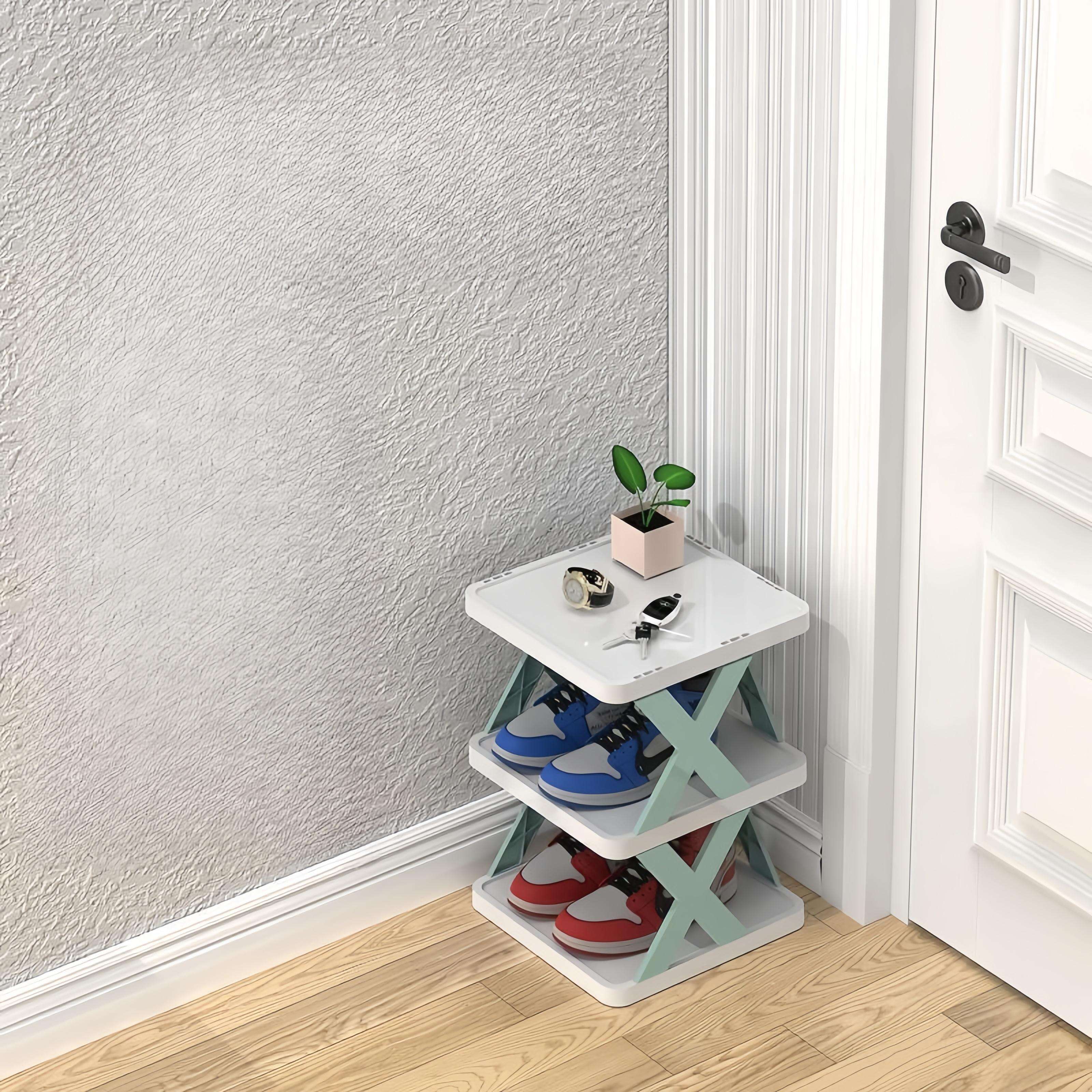 Hot Selling Multi-Layer Shoe Rack Stackable Standing PP Plastic Shoes Storage Organizer Shelf for for Hallway Entrance Bedroom factory