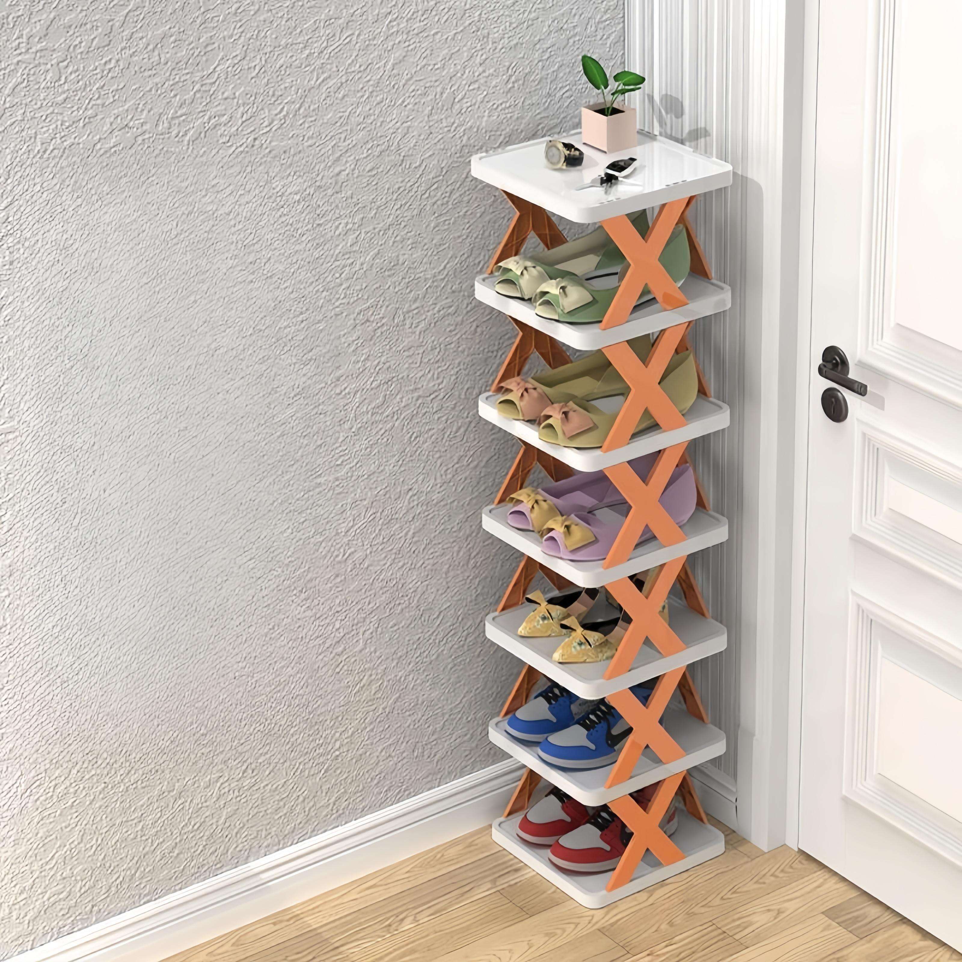 Hot Selling Multi-Layer Shoe Rack Stackable Standing PP Plastic Shoes Storage Organizer Shelf for for Hallway Entrance Bedroom factory