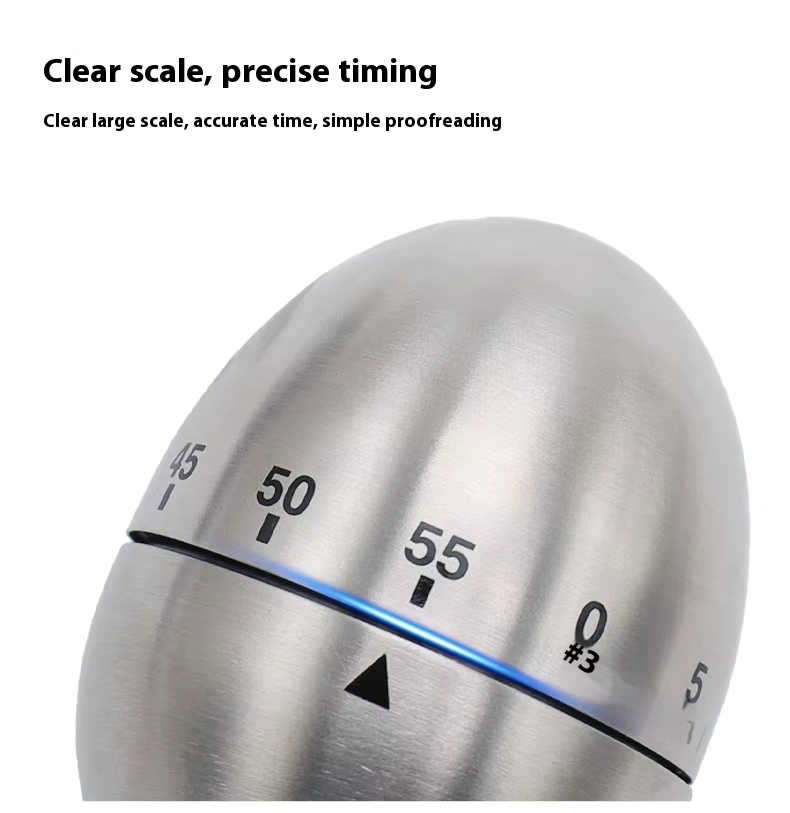 product creative egg shaped stainless steel kitchen timer mechanical rotation alarm for baking cooking time reminder countdown-35