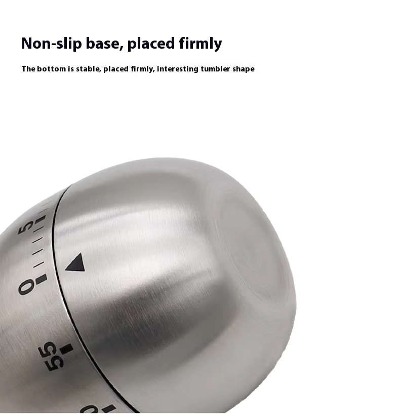 product creative egg shaped stainless steel kitchen timer mechanical rotation alarm for baking cooking time reminder countdown-36