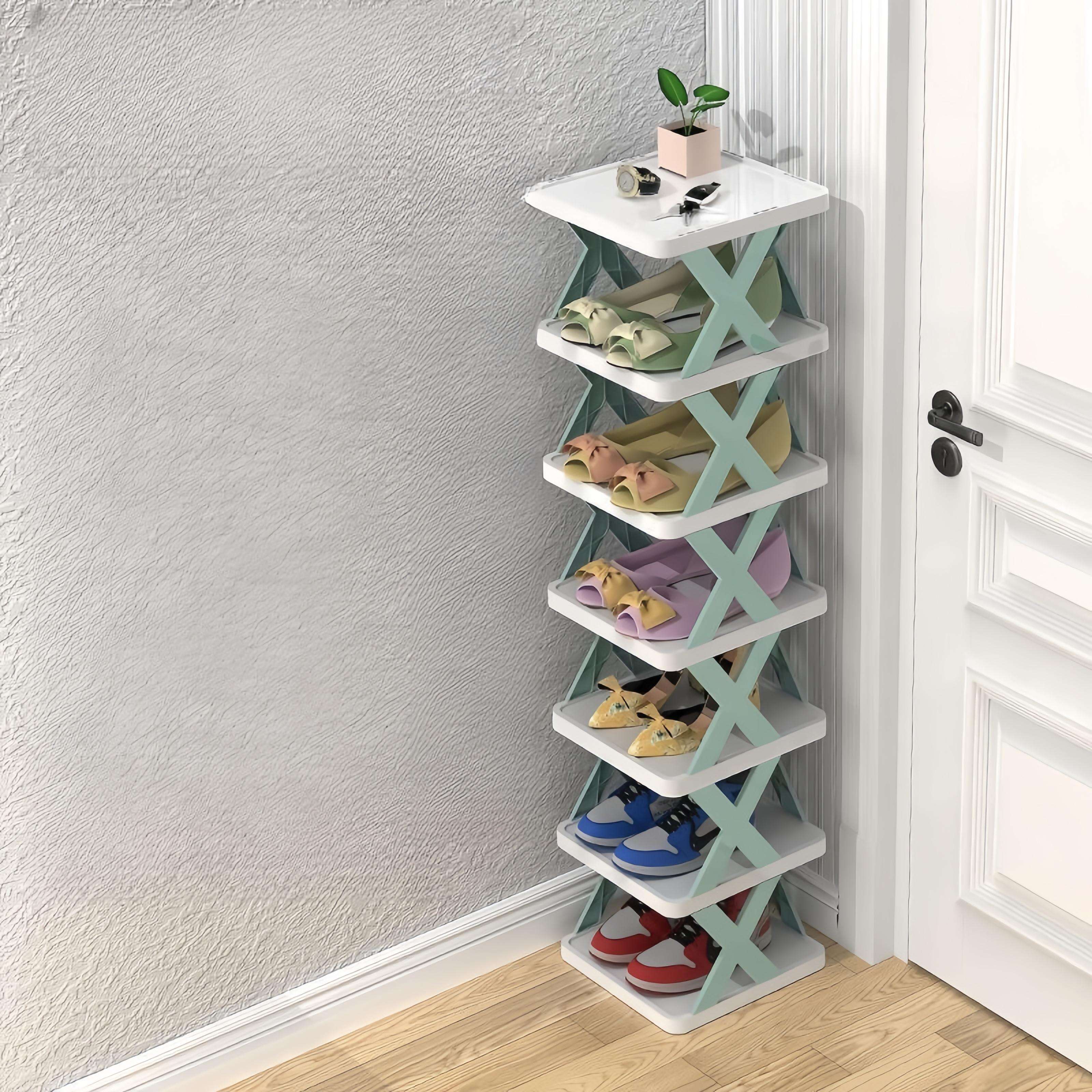 Hot Selling Multi-Layer Shoe Rack Stackable Standing PP Plastic Shoes Storage Organizer Shelf for for Hallway Entrance Bedroom supplier