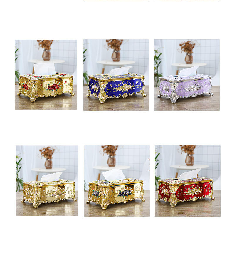 product european luxury modern  retro rose carved acrylic tissue box for home restaurant ktv hotel bar tabletop decor-31