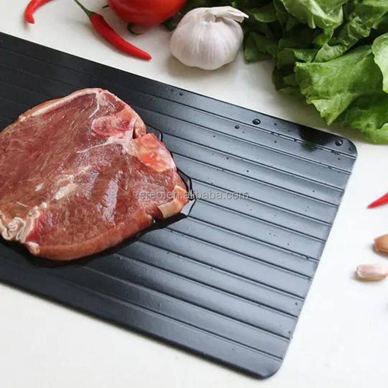 product creative metal fast defrosting tray aluminum meat thawing plate for home kitchen quick thawing frozen food steak-33