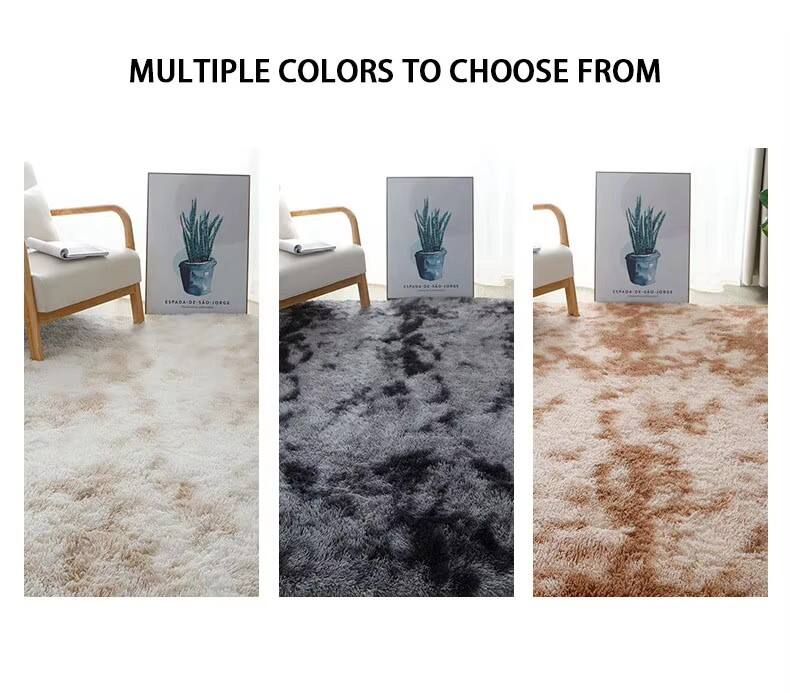 product light luxury home decor rugs high pile soft fluffy area carpet with tie dyed colors for livingroom girls kids baby bedroom-34