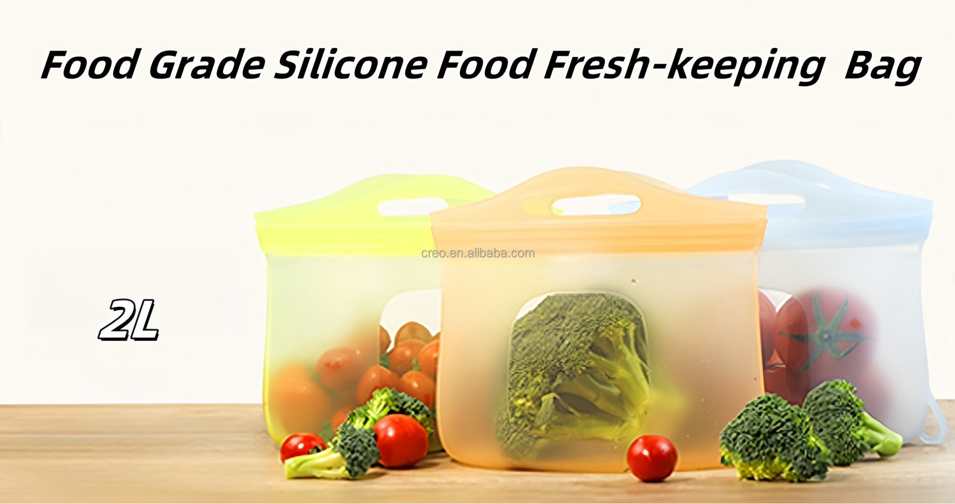 product 100 food grade silicone fresh keeping bags microwaveable food storage bag for kitchen refrigerator meals fruit  vegetables-31