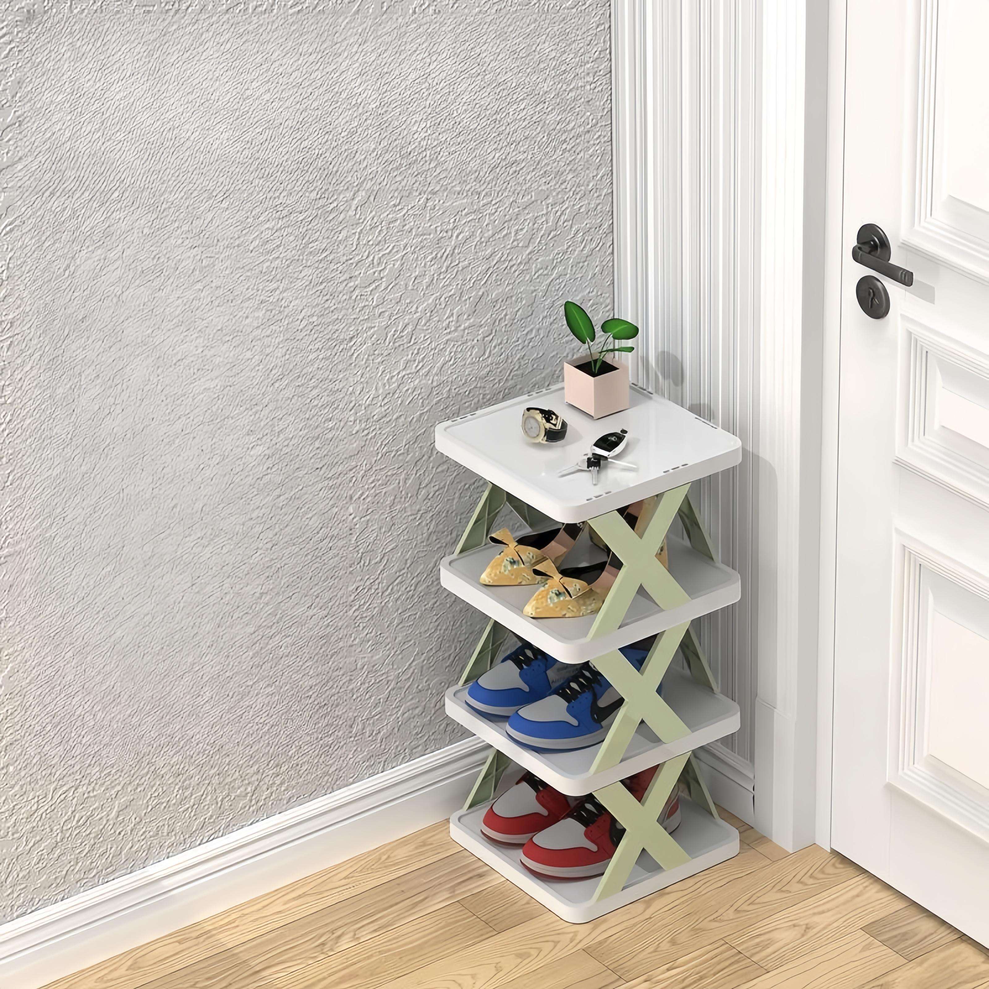 Hot Selling Multi-Layer Shoe Rack Stackable Standing PP Plastic Shoes Storage Organizer Shelf for for Hallway Entrance Bedroom factory