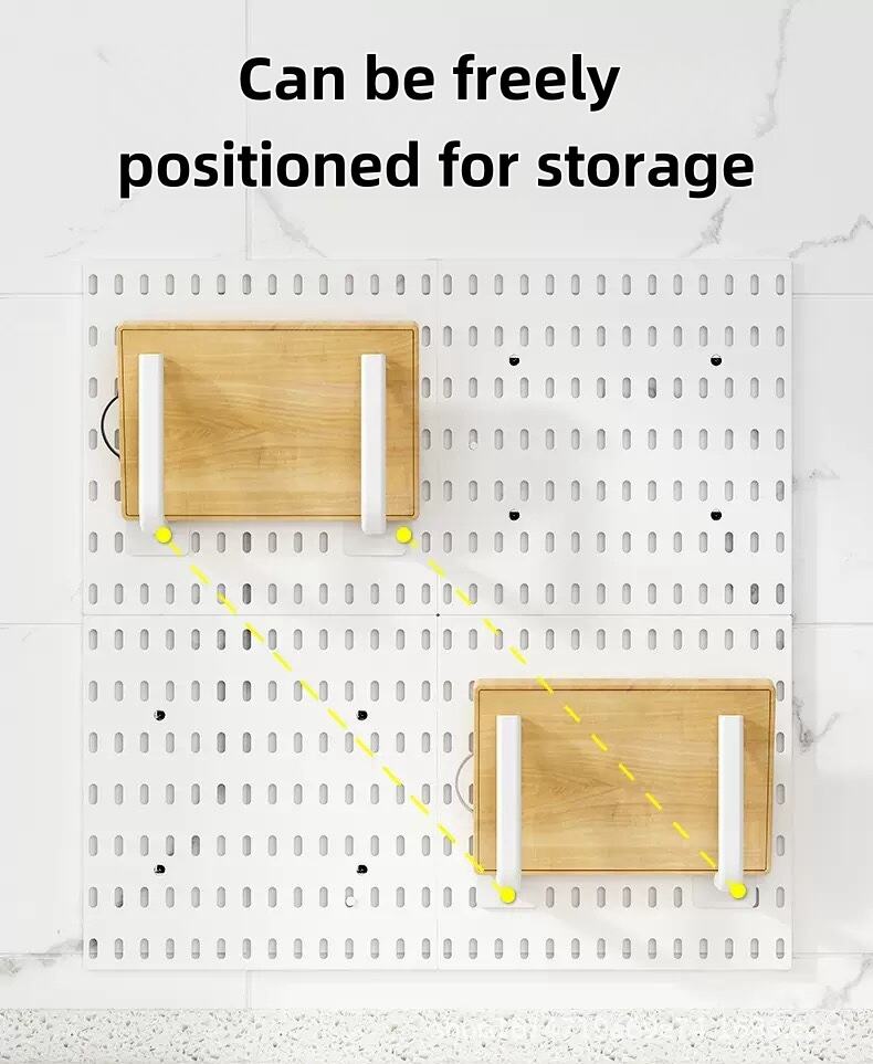 product thick punch free wall storage pegboard shelf for kitchen bedroom study office bathroom combination hanging peg board-33