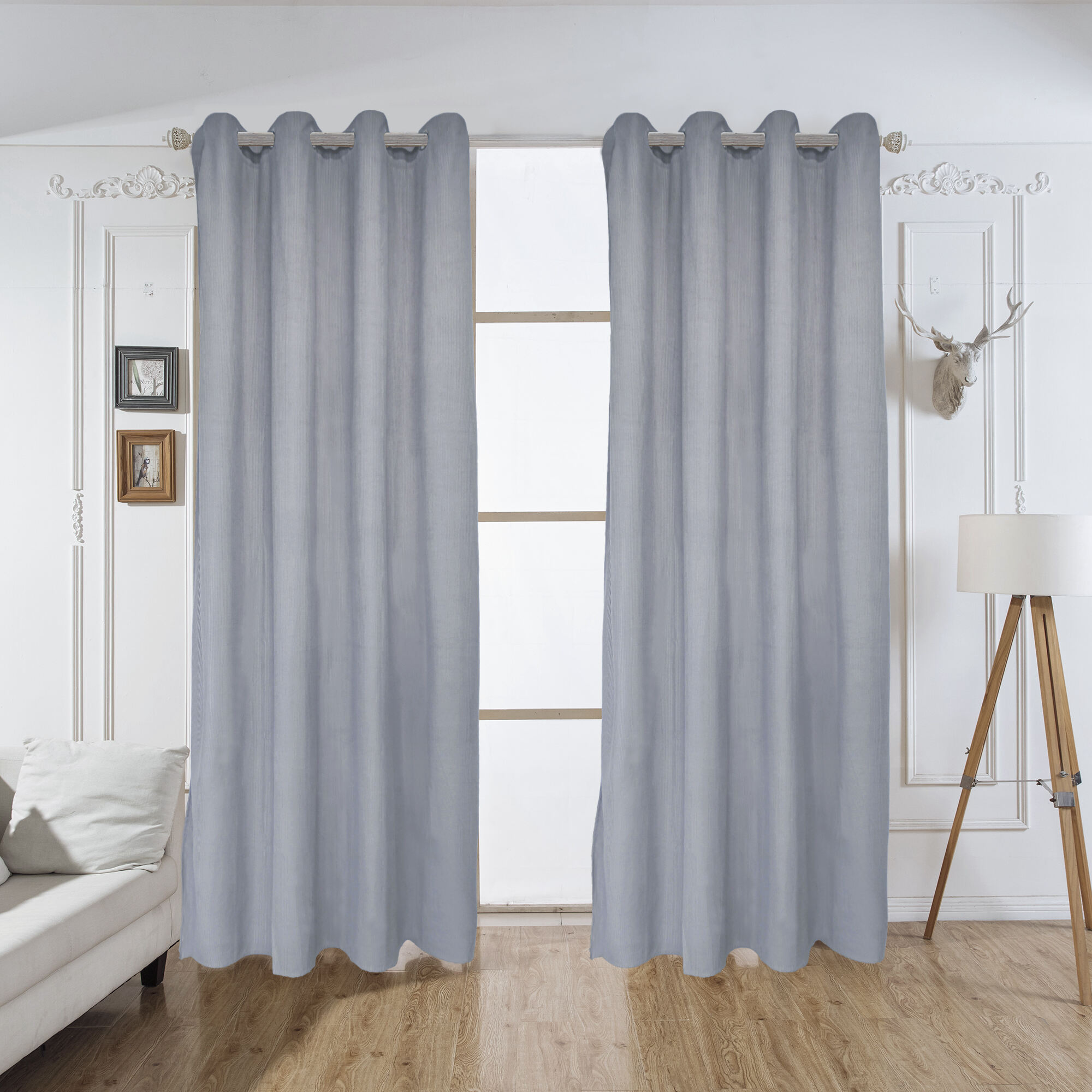 Corduroy Striped Blackout Curtains Drapes Home For Living Room Bedroom Window Curtains For House details