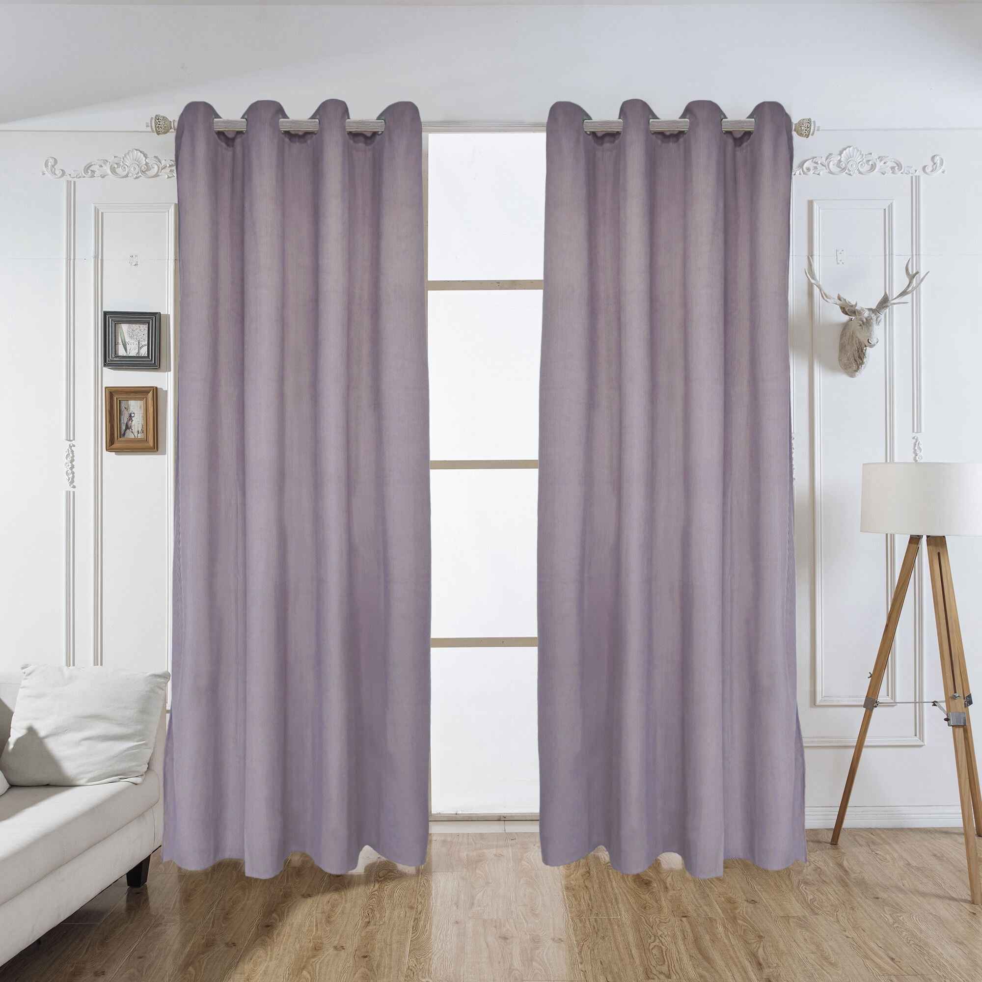 Corduroy Striped Blackout Curtains Drapes Home For Living Room Bedroom Window Curtains For House factory