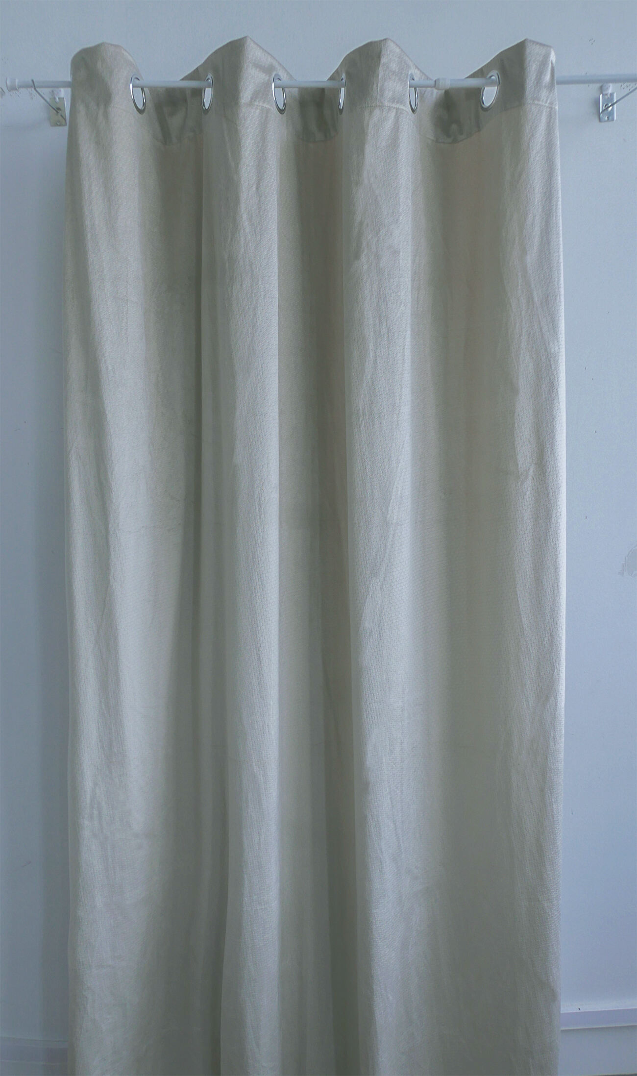 Ultrosonic Embossed velvet Eyelet curtains details