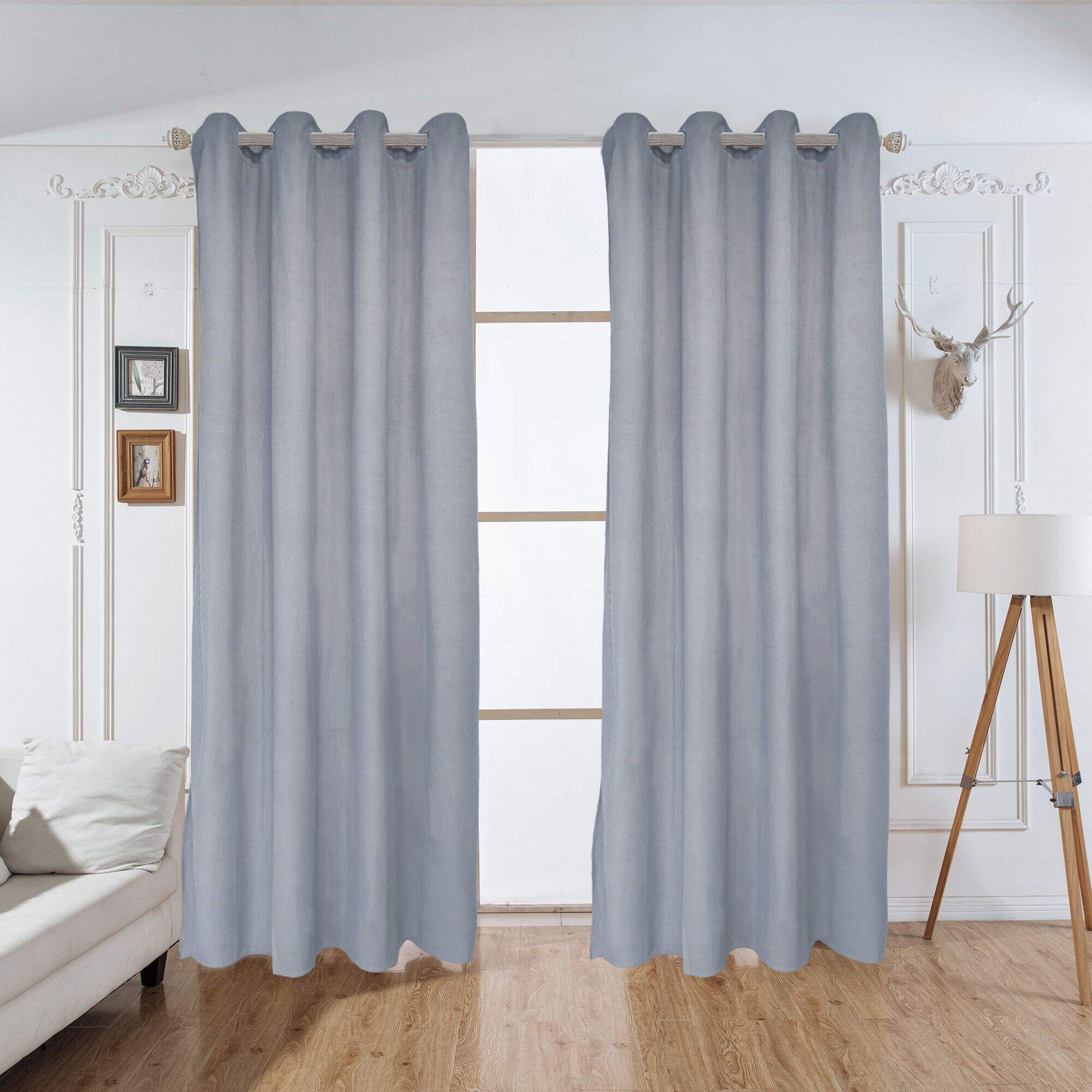 Corduroy Striped Blackout Curtains Drapes Home For Living Room Bedroom Window Curtains For House