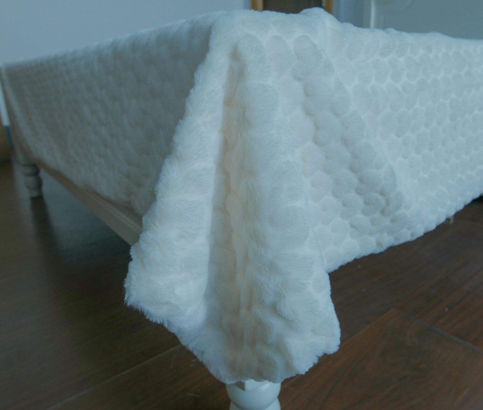 Double layered plush blanket