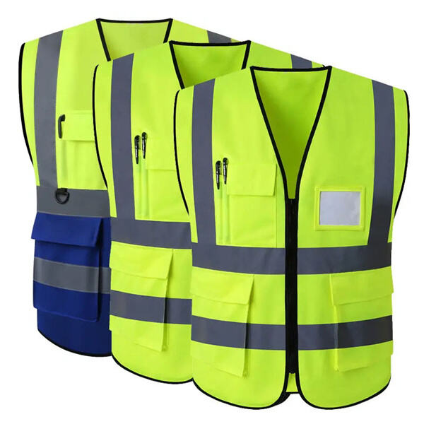 Rendi te stesso visibile e al sicuro con un gilet di sicurezza riflettente giallo fluorescente.