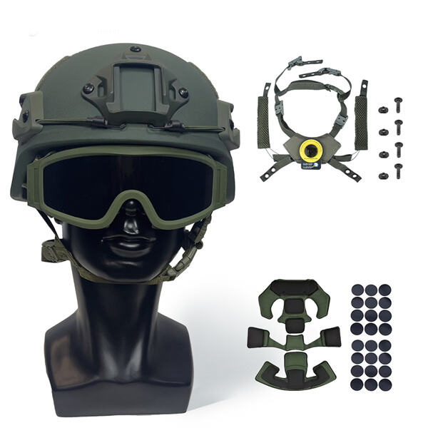 Experience all-day wearability with the Mich Kevlar helmet.