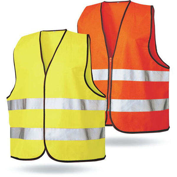 Indossa un gilet di sicurezza riflettente neon.