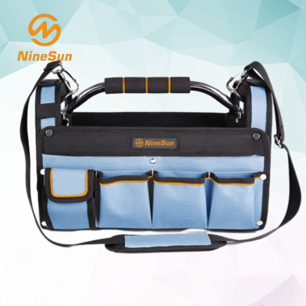 Keep your tools organized and easily accessible with a leather carpenter bag