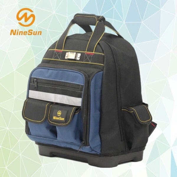 Easily transport and access your tools on the go with this heavy duty tool backpack