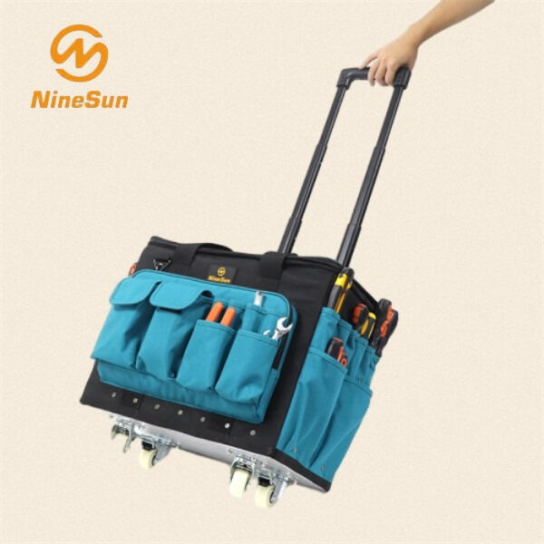 Stay mobile and efficient with a rolling tool tote bag