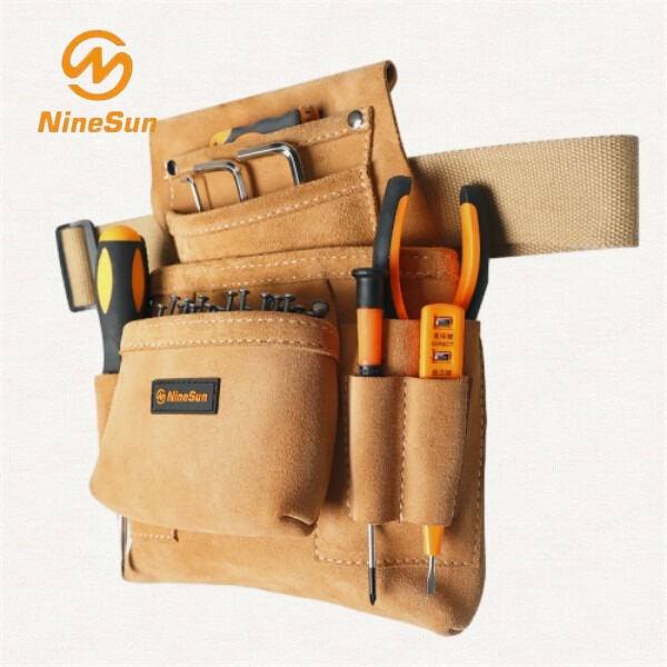 Get the job done efficiently with a comfortable leather belt tool pouch