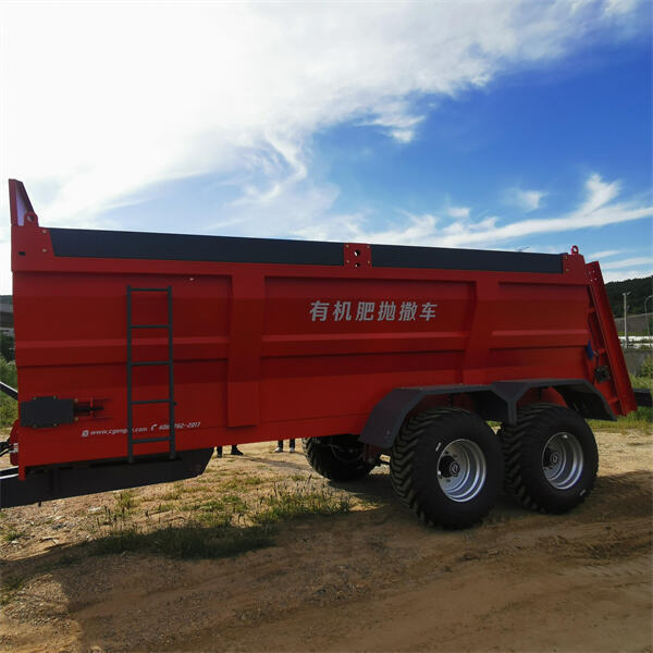 Sustainable farming practices with a cow manure spreader