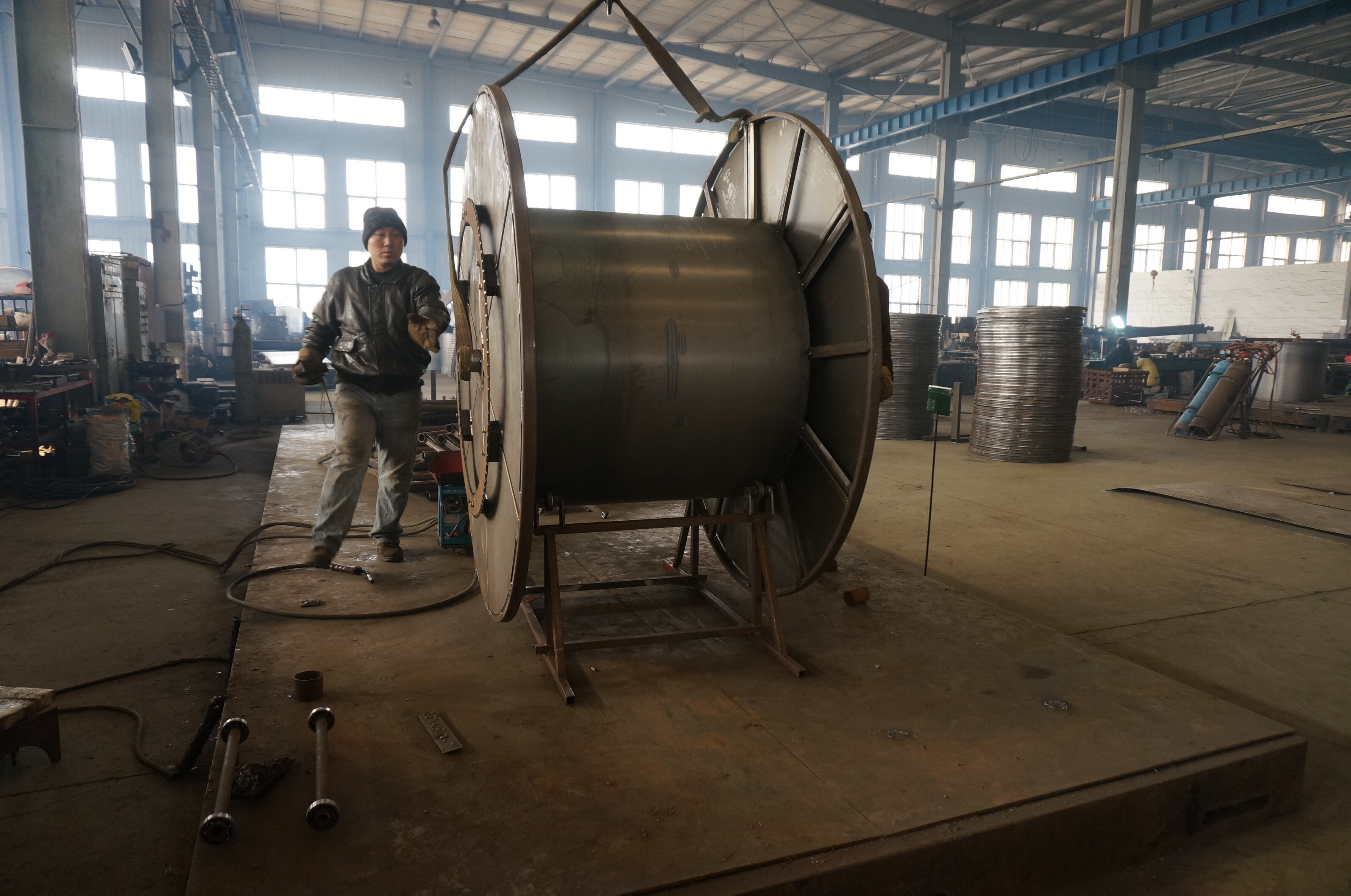 product new metal retractable pressure hose reel rain gun sprinkler irrigation system motor gearbox for agriculture farm iot enabled-15