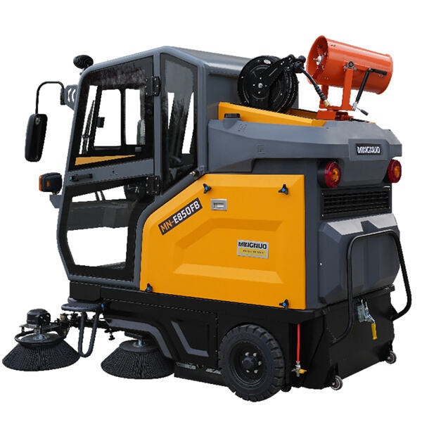 Simplifying floor maintenance in large facilities with a sweeper