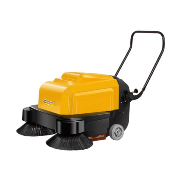 Keep your work area clean with an industrial push sweeper: