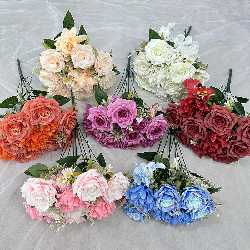 product 10 head spring rose bunches high quality hugo diameter 9 cm home decorations graduation halloween new year low price-59