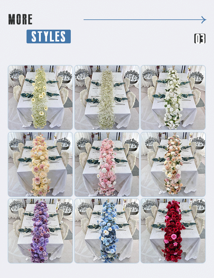 High Quality Customizable Artificial Roses Tulips Table Runners Red Wedding Decorations for Halloween New Year Valentine's Day supplier