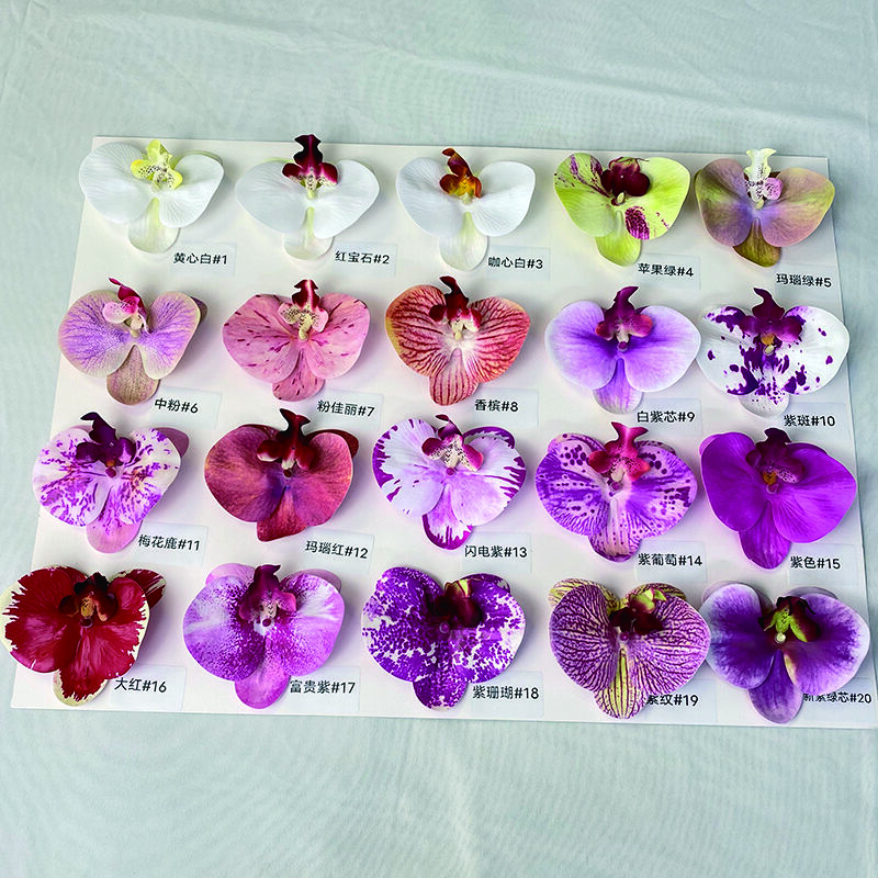 Hot top seller 9 head 3D French phalaenopsis Artifical Flower factory