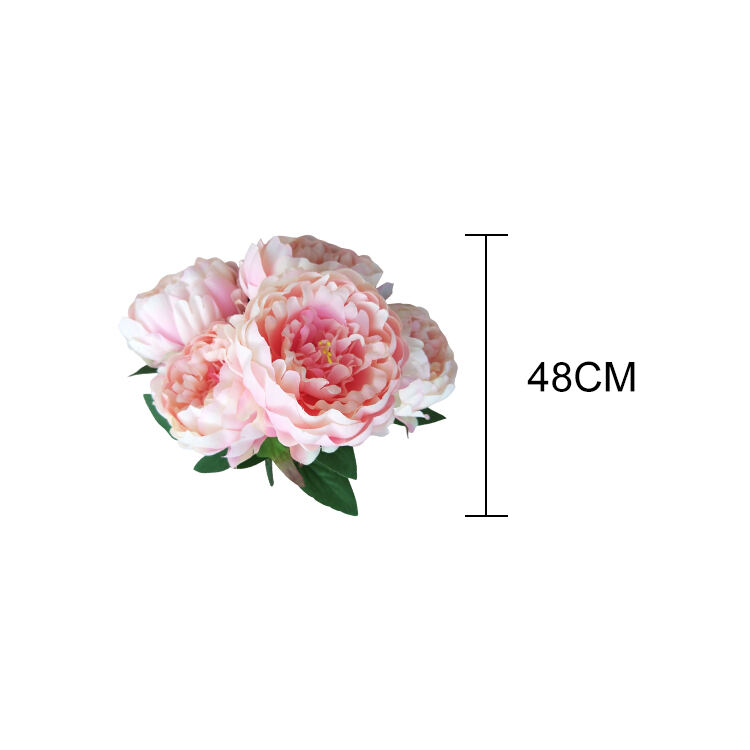 product european style five headed round peony cheap wholesale artificial flowers  dekoration-53