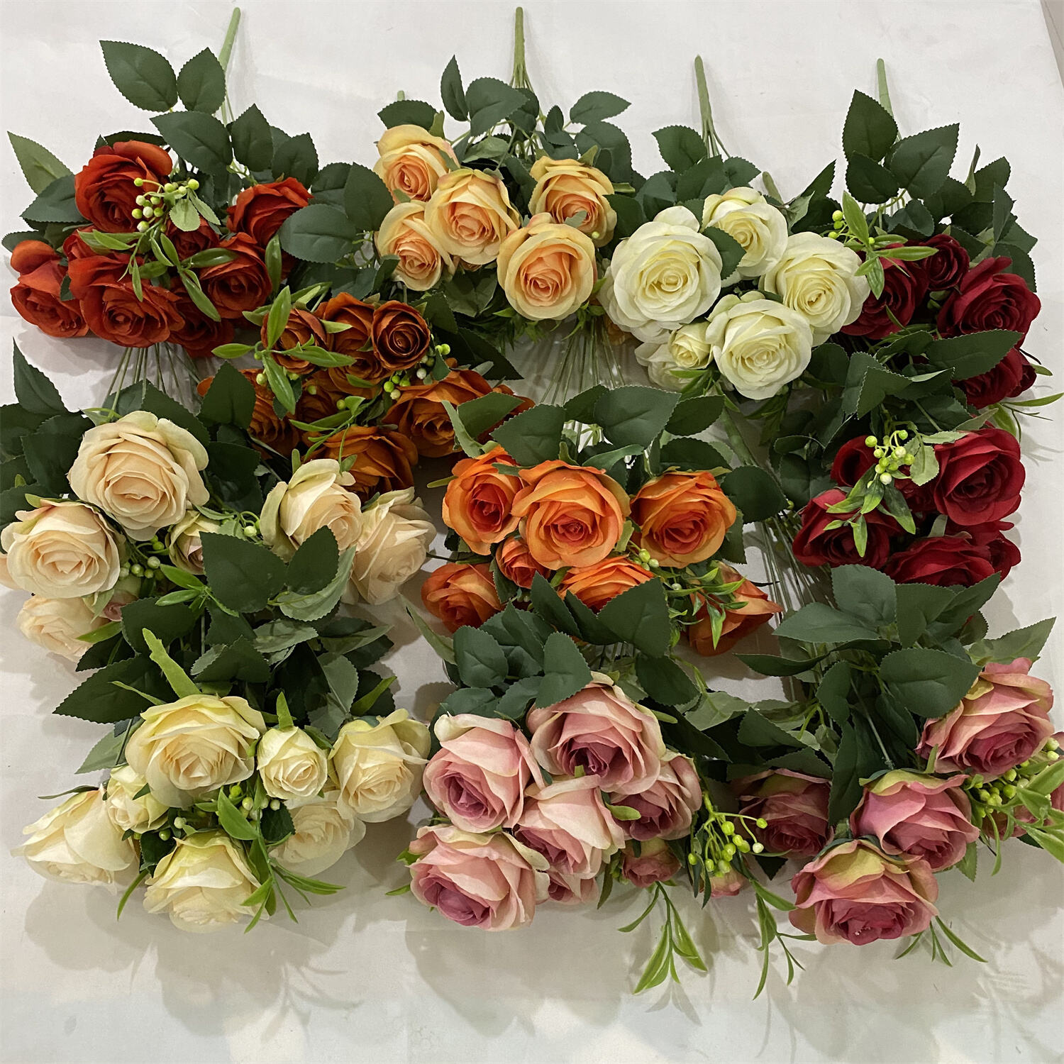 product competitive price good quality 10 head sophie rose artificial flower rose for wedding-52