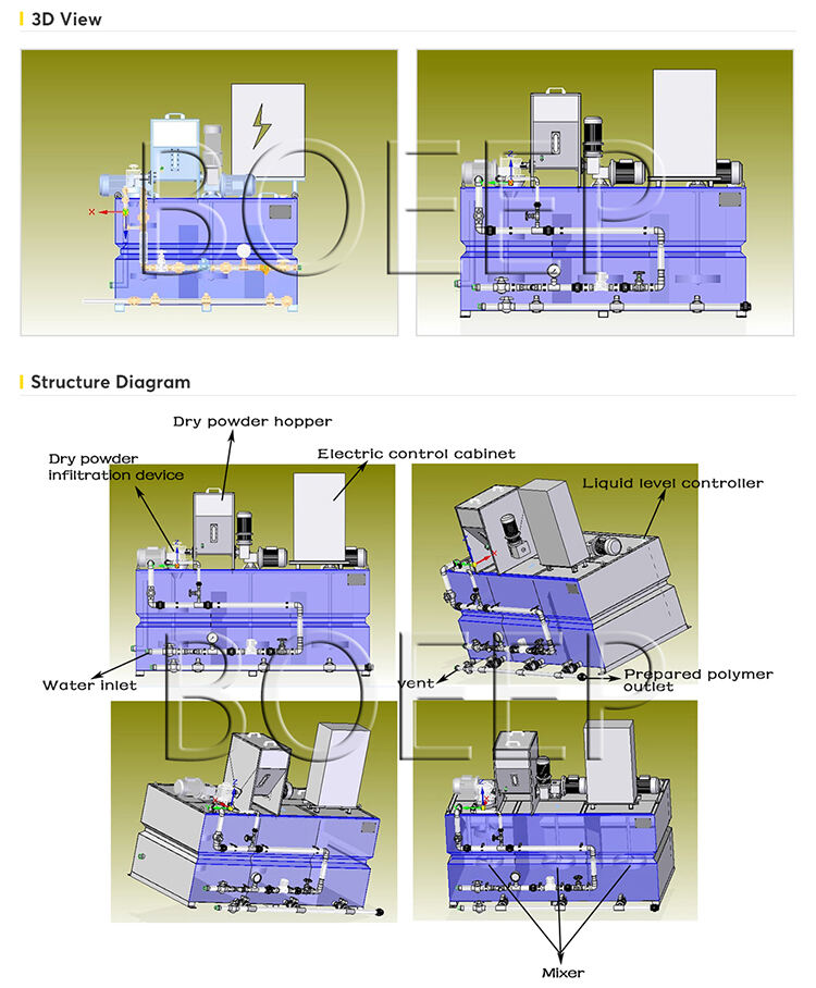 Water treatment chemical dosing system automatic polymer dosing machine and filling unit factory