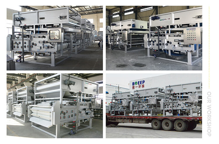 Tannery Waste Water Treatment Plant Belt Filter Press Equipment Ss304 316 Sludge Dewatering System factory