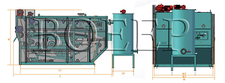 high quality gravity belt thickener press rotating belt filter technology for waste water treatment industrial supplier