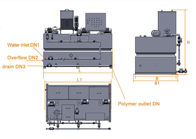 Water treatment chemical dosing system automatic polymer dosing machine and filling unit details