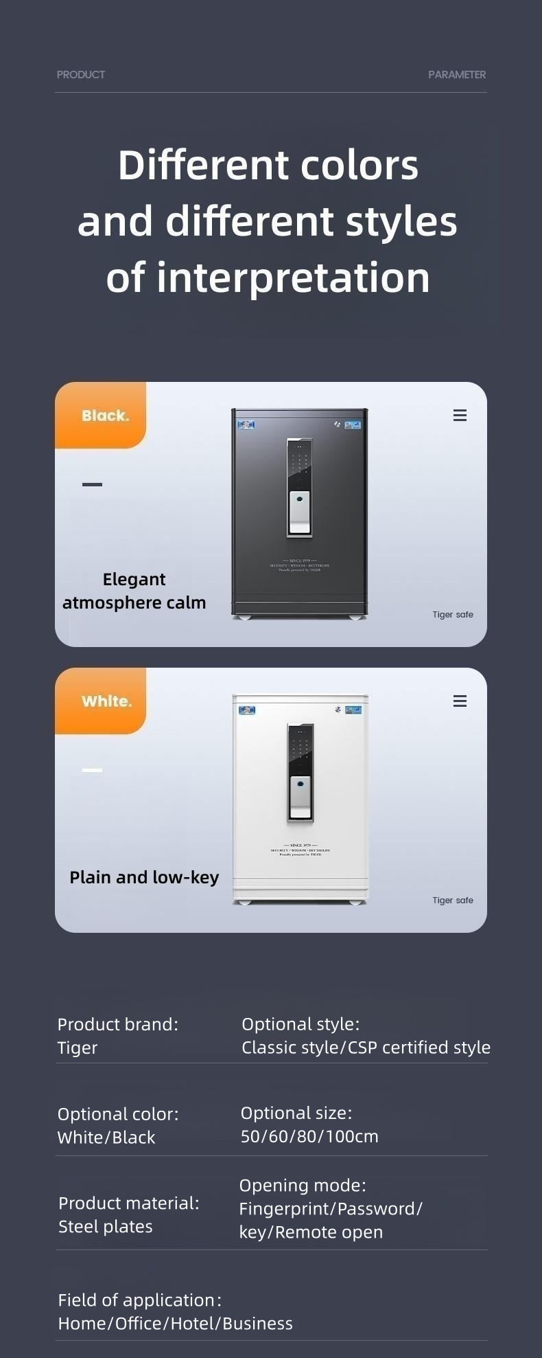 Money security Fingerprint password protects the safe of valuables supplier