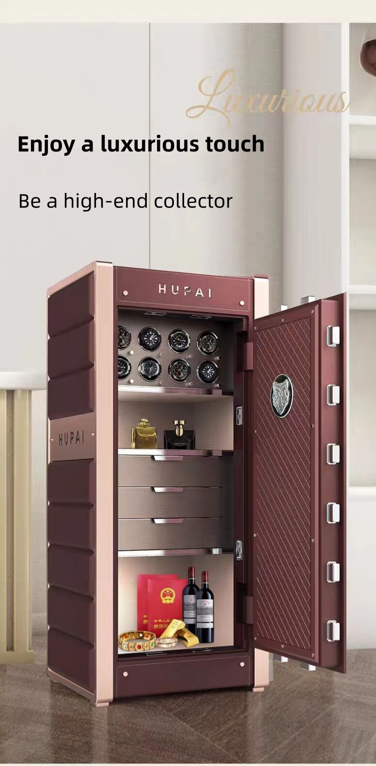 High quality fire retardant Tuhao watch special safe high luxury factory