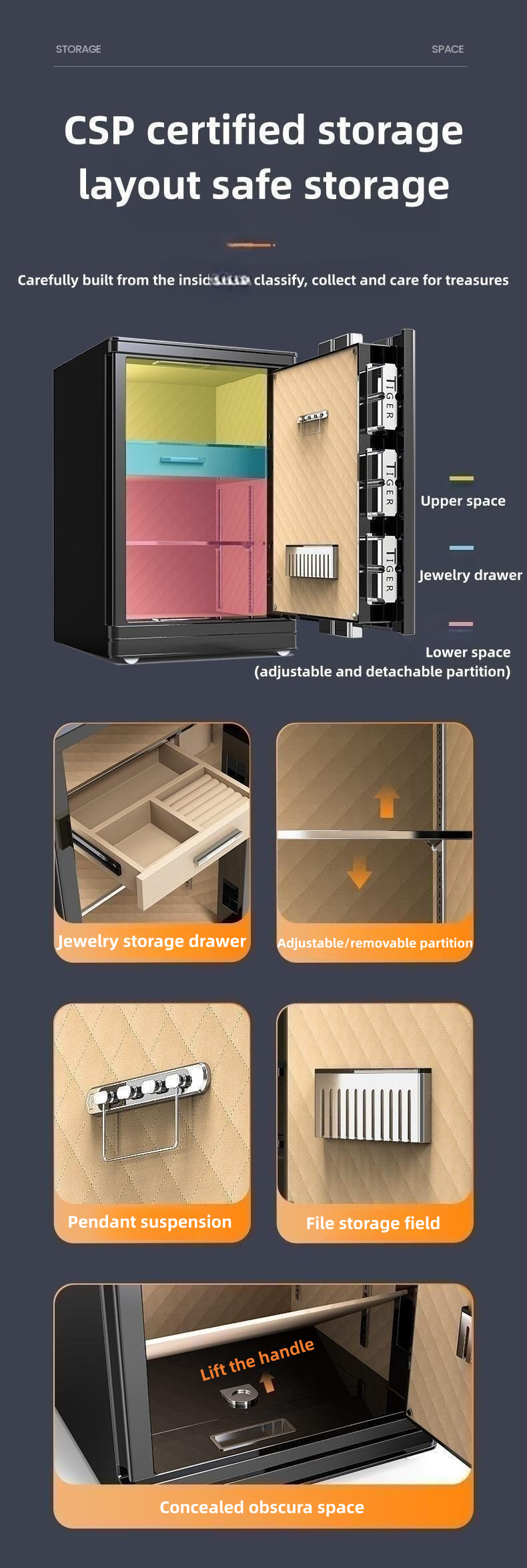 Money security Fingerprint password protects the safe of valuables manufacture