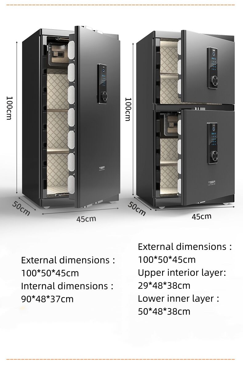 Tiger brand home office large safe fingerprint password security safe supplier