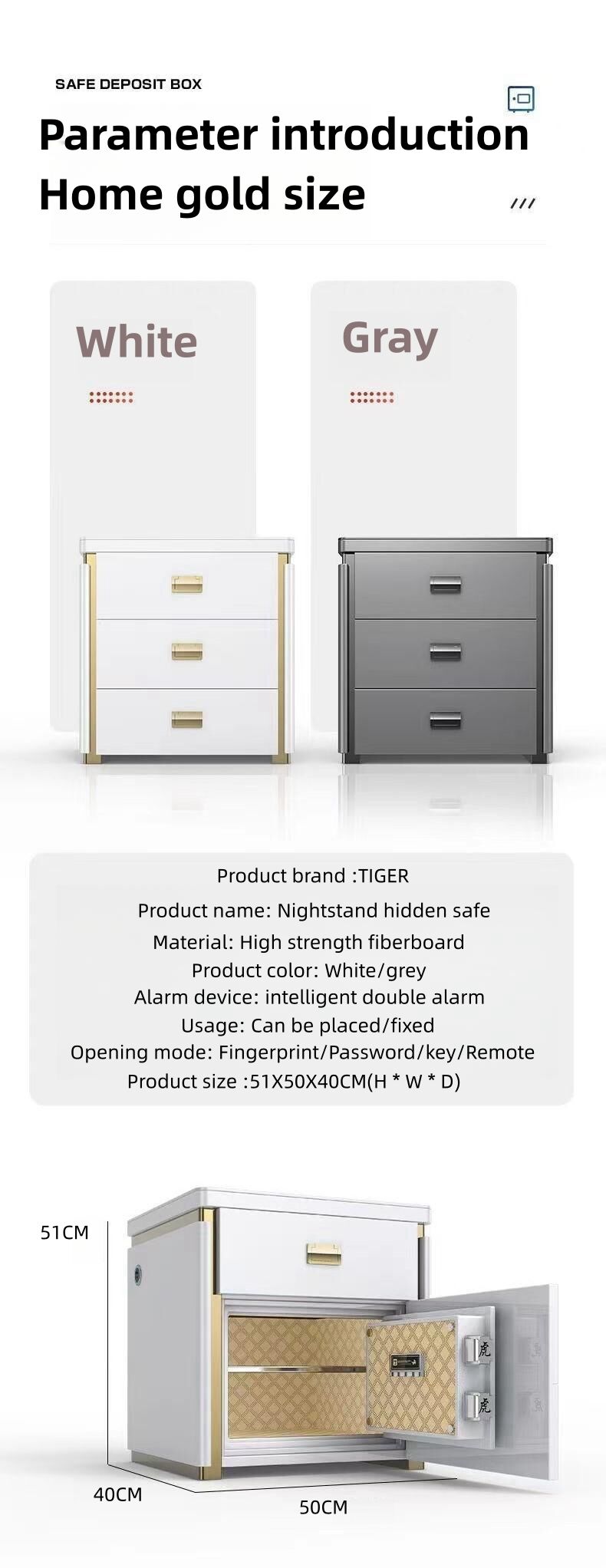 safebox biomertics fingerprint safe hidden safe well furniture manufacture