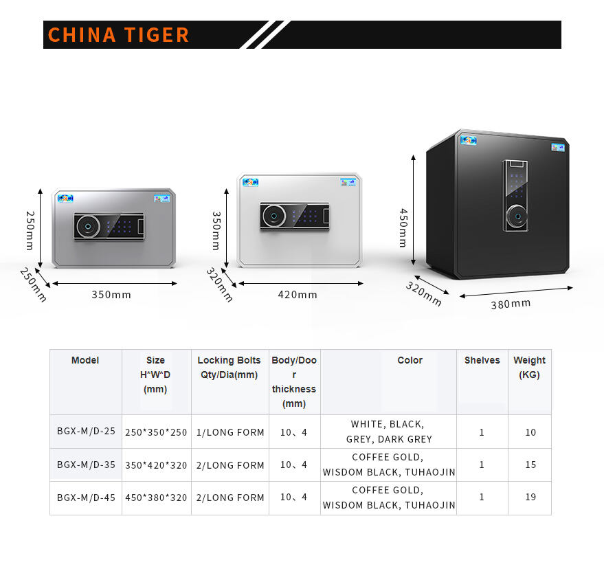 product bedroom closet safety fingerprint safe box fingerprint lock safe-4