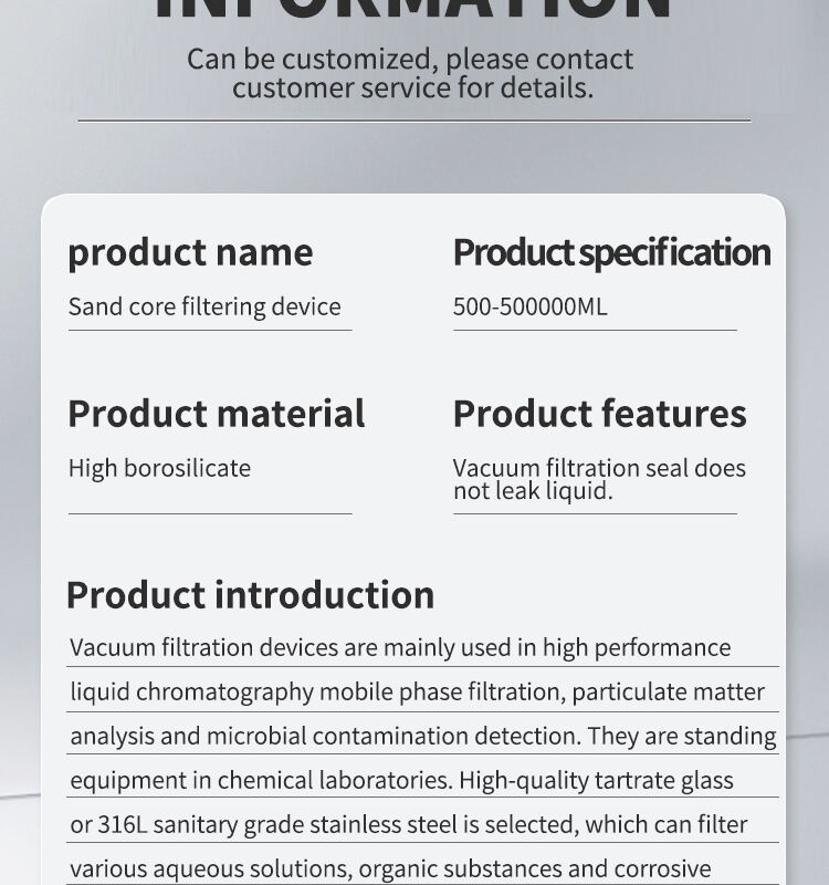 product solvent filtration apparatus glass sand core vacuum filter unit device with filter cup 300 ml receive bottle 250 500 1000 ml-3